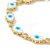 Brass Micro Pave Cubic Zirconia Chain Bracelets BJEW-P288-05G-2