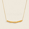 304 Stainless Steel Twisted Curved Bar Pendant Necklaces for Women SJ7114-1-3