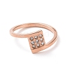 Crystal Rhinestone Square Finger Ring RJEW-D120-14B-RG-2