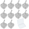 10Pcs Brass Micro Pave Cubic Zirconia Charms ZIRC-SC0001-14-1
