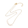 Natural Pearl Beads Pendant Necklace for Girl Women NJEW-JN03667-2