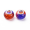Crackle Two Tone Resin European Beads RPDL-T003-06-3