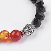 Natural Black Agate(Dyed) Stretch Bracelets BJEW-JB03951-04-2