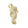 Brass Micro Pave Cubic Zirconia Pendants KK-R002-18G-1