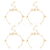 10Pcs Brass Curb Chains Bracelet Making AJEW-UN0001-19-1