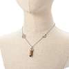 Bullet Faceted Natural Tiger Eye Pendant Necklace NJEW-JN03601-02-4