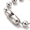 Tarnish Resistant 304 Stainless Steel Ball Chain Necklace & Bracelet Set STAS-D181-02P-02A-6