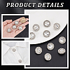 AHADERMAKER 20Pcs Alloy Rhinestone Shank Buttons BUTT-GA0001-19A-3