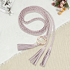 Handmade Imitation Leather Braided Rope Tie Belts AJEW-WH20006-398D-7
