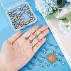 HOBBIESAY 120Pcs 2 Colors Alloy Enamel Beads FIND-HY0002-54-3