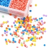 3500Pcs 7 Colors 12/0 Baking Paint Glass Round Seed Beads SEED-YW0001-26-6