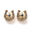 Alloy Rhinestone European Beads FIND-Q115-06G-1