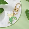 Alloy Enamel Dragon Pendant Decorations HJEW-JM02698-01-1