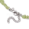 Natural Peridot Chip Beaded Necklace NJEW-JN04615-16-5