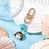 Handmade Glass Seed Penguin Pendant Decorations HJEW-MZ00099-2