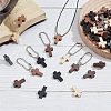  80Pcs 4 Colors Cross Wooden Pendants DIY-NB0007-52-2