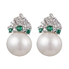 Natural Pearl Ear Studs EJEW-P286-38P-1