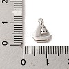 Brass Micro Pave Cubic Zirconia Charms KK-C043-06P-3