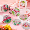 DIY Flamingo Theme Diamond Painting Acrylic Cup Mat Kits DIY-TAC0023-29-7