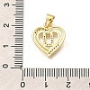 Rack Plating Brass Micro Pave Cubic Zirconia Pendants KK-L226-101G-U-3