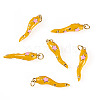 6Pcs Brass Enamel Pendants KK-SW0001-08B-2