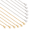  20Pcs 2 Style 304 Stainless Steel Cable Chain Necklaces Set MAK-NB0001-19-1