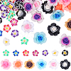 Handmade Polymer Clay 3D Flower Plumeria Beads CLAY-ME0001-08-1