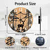 MDF Printed Wall Clock HJEW-WH0058-009-2