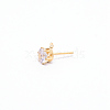 Iron Stud Earring Findings IFIN-WH0050-07G-02-1