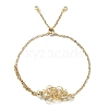 Natural Quartz Crystal Bullet Link Slider Bracelets BJEW-JB09902-04-3