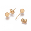 Ion Plating(IP) 304 Stainless Steel Stud Earrings EJEW-L215-58C-G-2