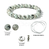 DIY Natural Sesame Jasper Round Beaded Stretch Bracelet Making Kit DIY-YW0008-36F-1