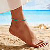 925 Sterling Silver Anklets AJEW-Z029-25G-4