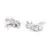 Rack Plating Brass Micro Pave Cubic Zirconia Charms ZIRC-C026-04P-2