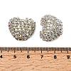 Sparkling Acrylic Heart Beads with Rhinestone Embellishment OACR-NH0001-02A-07-3