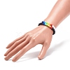 2Pcs 2 Colors Acrylic Round Beaded Stretch Bracelets Set for Kids BJEW-JB08555-02-3