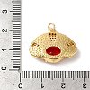 Rack Plating Brass Micro Pave Cubic Zirconia Pendants KK-U022-14G-01-3