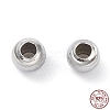 Anti-Tarnish Rhodium Plated 925 Sterling Silver Beads STER-K173-01A-P-1