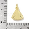 Brass Micro Pave Clear Cubic Zirconia Pendants KK-M300-12G-01-3