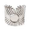 V-Shaped 304 Stainless Steel Cuff Ring Components SA-CBAC0DF-01A-P-2