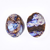 Assembled Synthetic Imperial Jasper and Bronzite  Cabochons G-S329-080A-2