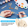 Natural Wood Cabochons WOOD-NB0001-58-5