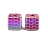 Opaque UV Plating Acrylic Beads PACR-P005-03B-1