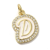 Brass Micro Pave Cubic Zirconia Pendants KK-K354-02G-D-1