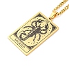 304 Stainless Steel Tarot Pendant Necklaces NJEW-A026-01G-08-2