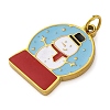 Christmas Theme Ion Plating(IP) 304 Stainless Steel Enamel Pendants STAS-Z104-01G-02-2