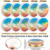 10 Rolls 10 Styles Round Copper Jewelry Wire CWIR-BBC0001-10-2