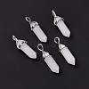 Natural White Jade Pointed Pendants G-K329-51P-2