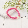 Handmade Polymer Clay Heishi Beads Stretch Bracelets BJEW-JB05759-03-5