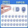 20Pcs Blue Cube Letter Silicone Beads 12x12x12mm Square Dice Alphabet Beads with 2mm Hole Spacer Loose Letter Beads for Bracelet Necklace Jewelry Making JX434A-2